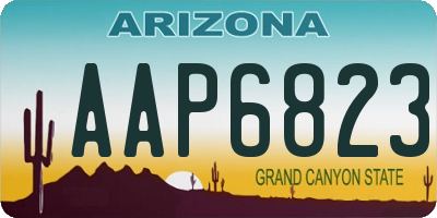 AZ license plate AAP6823