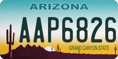 AZ license plate AAP6826