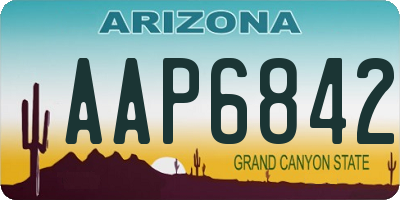 AZ license plate AAP6842