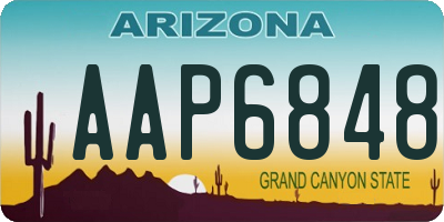 AZ license plate AAP6848