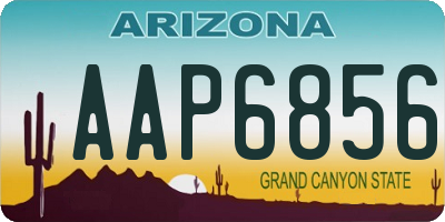 AZ license plate AAP6856