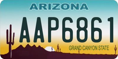 AZ license plate AAP6861