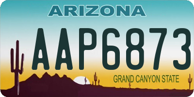 AZ license plate AAP6873