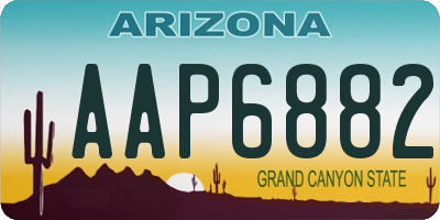 AZ license plate AAP6882