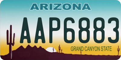 AZ license plate AAP6883