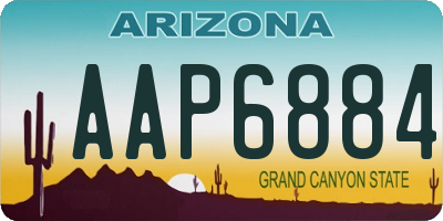 AZ license plate AAP6884