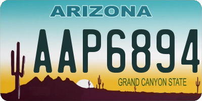 AZ license plate AAP6894