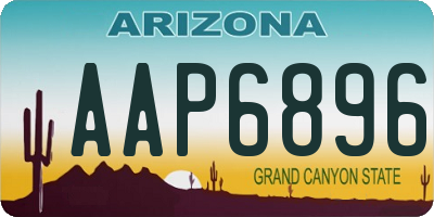 AZ license plate AAP6896