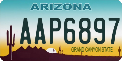 AZ license plate AAP6897