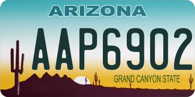 AZ license plate AAP6902