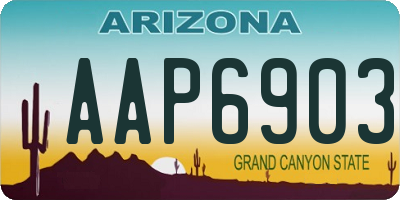 AZ license plate AAP6903