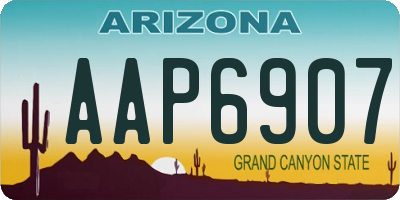 AZ license plate AAP6907