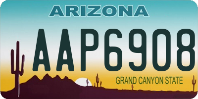 AZ license plate AAP6908