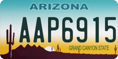 AZ license plate AAP6915