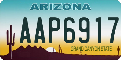 AZ license plate AAP6917