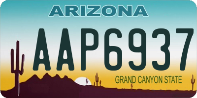 AZ license plate AAP6937