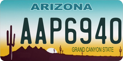 AZ license plate AAP6940