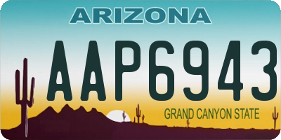 AZ license plate AAP6943