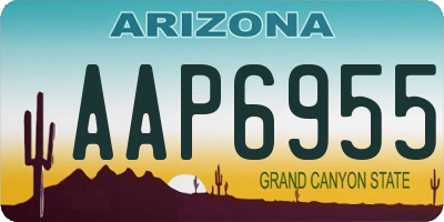 AZ license plate AAP6955