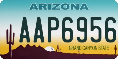 AZ license plate AAP6956