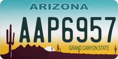 AZ license plate AAP6957