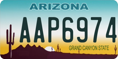 AZ license plate AAP6974