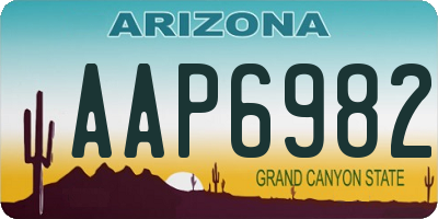 AZ license plate AAP6982