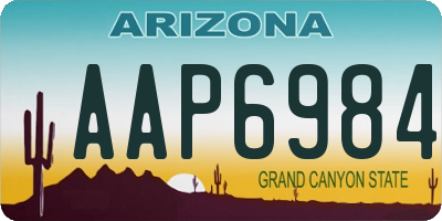 AZ license plate AAP6984