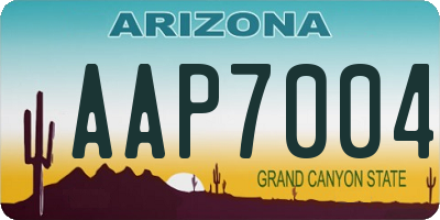 AZ license plate AAP7004