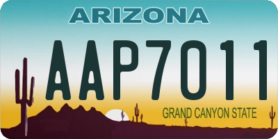 AZ license plate AAP7011