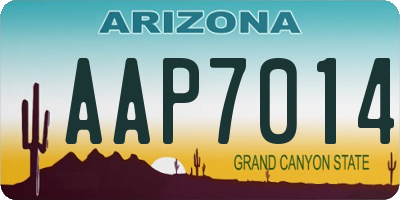 AZ license plate AAP7014