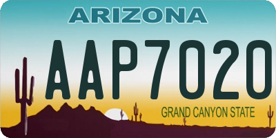 AZ license plate AAP7020