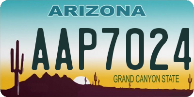 AZ license plate AAP7024