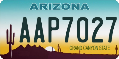 AZ license plate AAP7027