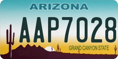 AZ license plate AAP7028