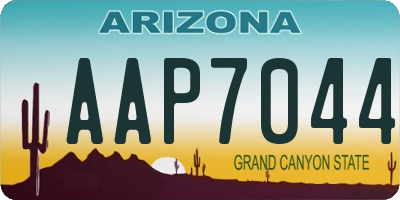 AZ license plate AAP7044