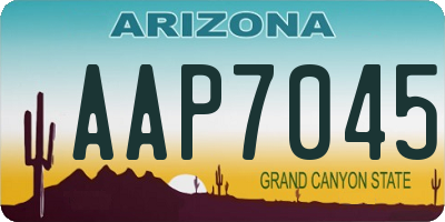 AZ license plate AAP7045