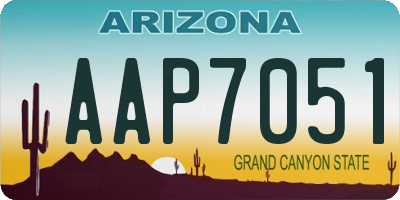 AZ license plate AAP7051