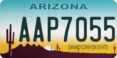 AZ license plate AAP7055