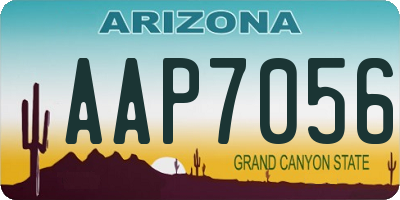 AZ license plate AAP7056