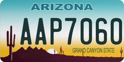 AZ license plate AAP7060