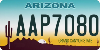 AZ license plate AAP7080