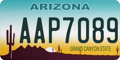 AZ license plate AAP7089