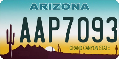 AZ license plate AAP7093