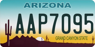 AZ license plate AAP7095