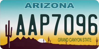 AZ license plate AAP7096