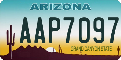 AZ license plate AAP7097