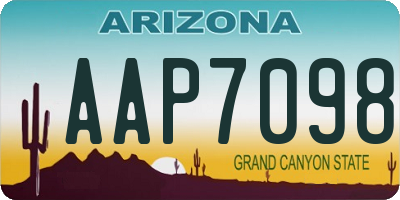 AZ license plate AAP7098