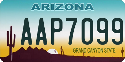 AZ license plate AAP7099