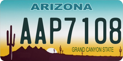 AZ license plate AAP7108